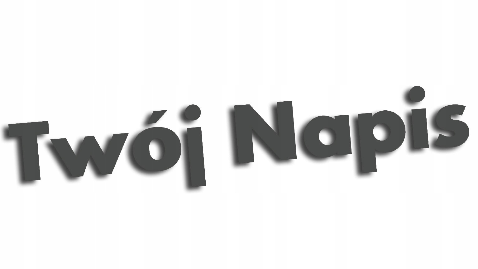 Wycinana naklejka Twój Napis Nazwa Tekst Imię do 20 cm grafitowa