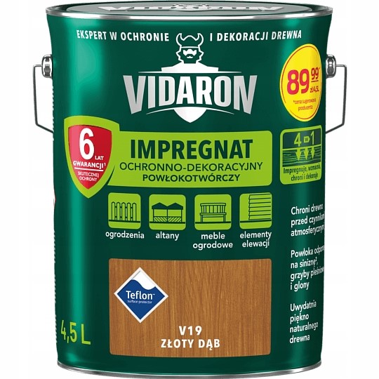 Vidaron Impregnat 4.5L Złoty dąb V19