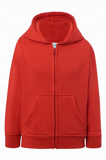 BLUZA dresowa dziecięca Z KAPTUREM rozpinana SWRK HOOD czerwona 9-11 RD 146 Kolor czerwony