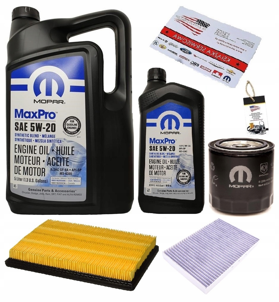 MOPAR 5W20 + FILTRY CHRYSLER 300 2,7 05-07