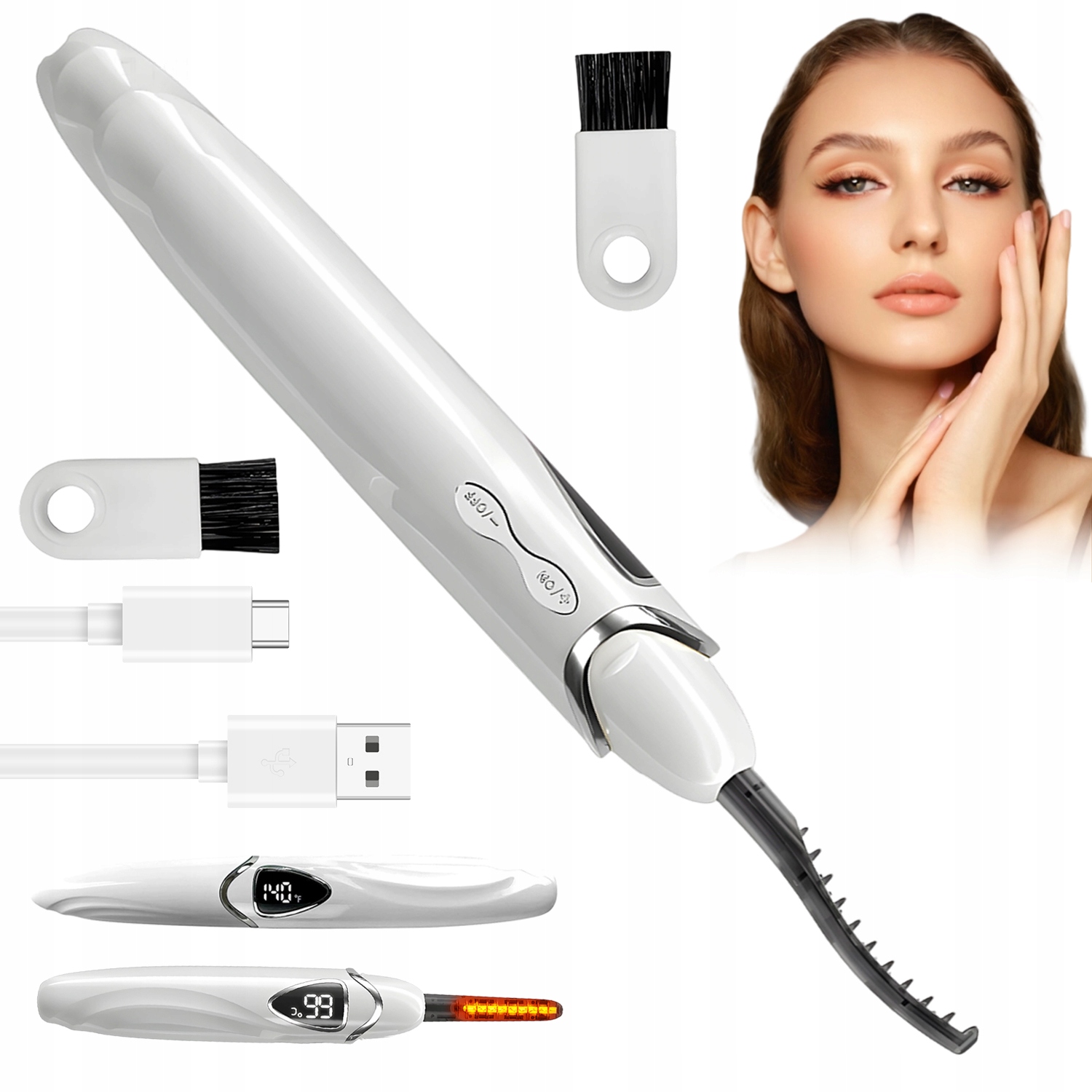 Vyhřívaná Řasenka S Odbočkou 5 MM, Paměť Nastavení Teploty