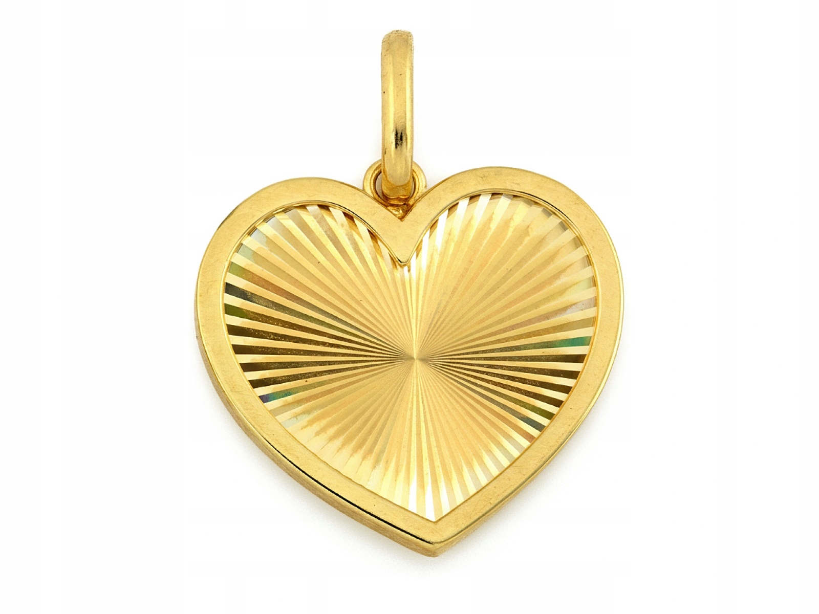 Přívěsek zlatý 585 frézované srdce oboustranné srdíčko 2.80g dárek