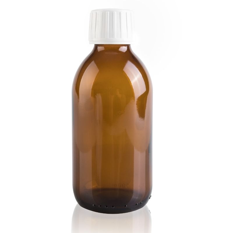 

Butelka szklana 200ml z białym korkiem niekapkiem