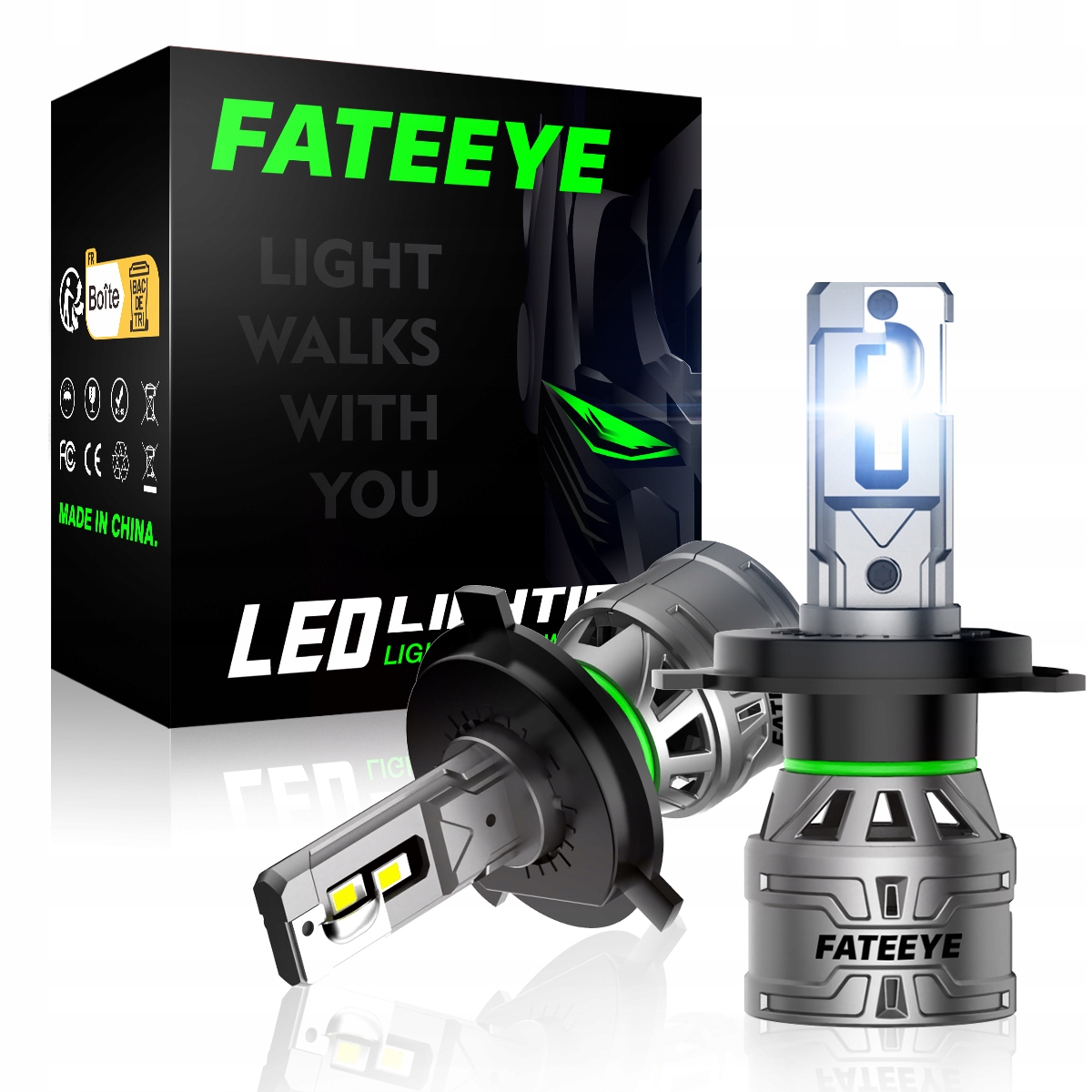 

Żarówki Fateeye Led H4 120W 6000K Mocne Canbus