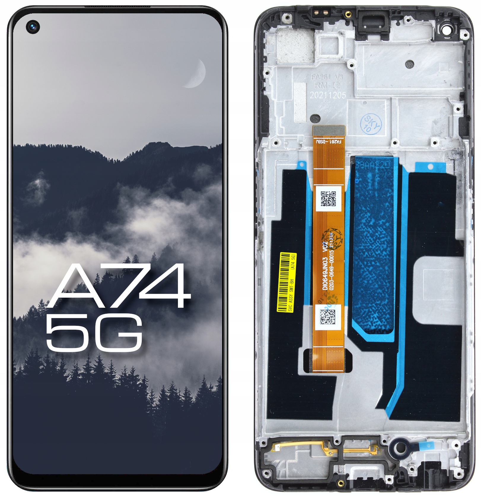 WYŚWIETLACZ EKRAN DOTYK RAMKA DO Oppo A74 5G