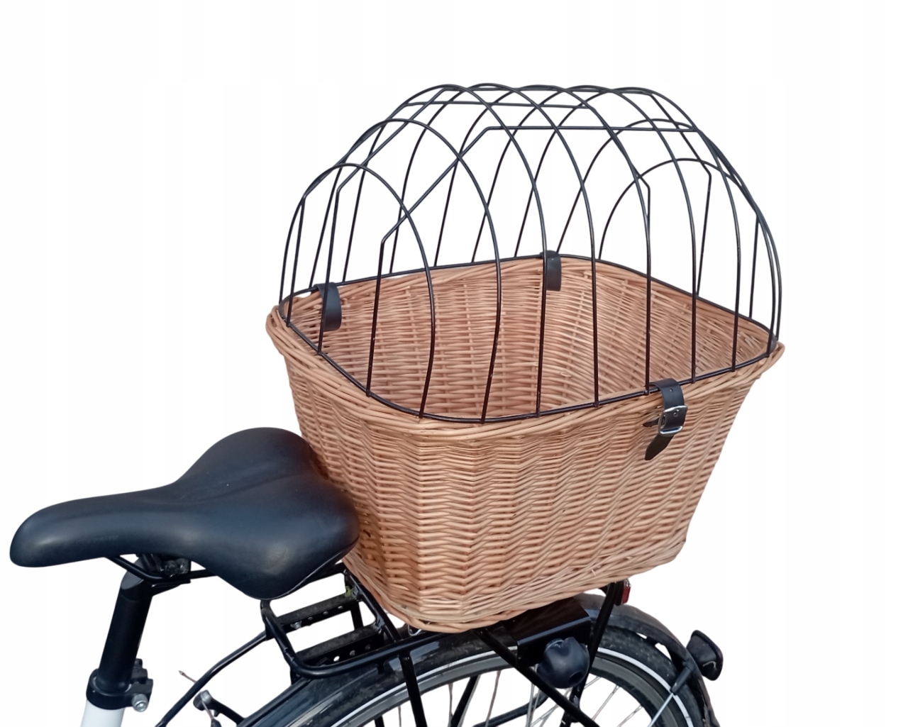 Kosz wiklinowy Koszyk na rower na Bagażnik dla Psa Transporter do 10kg