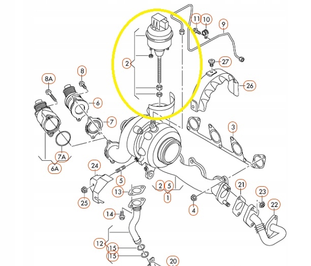 03L198716A ZAWÓR TURBO GRUSZKA STERUJĄCA 2.0 TDI Producent części Volkswagen OE