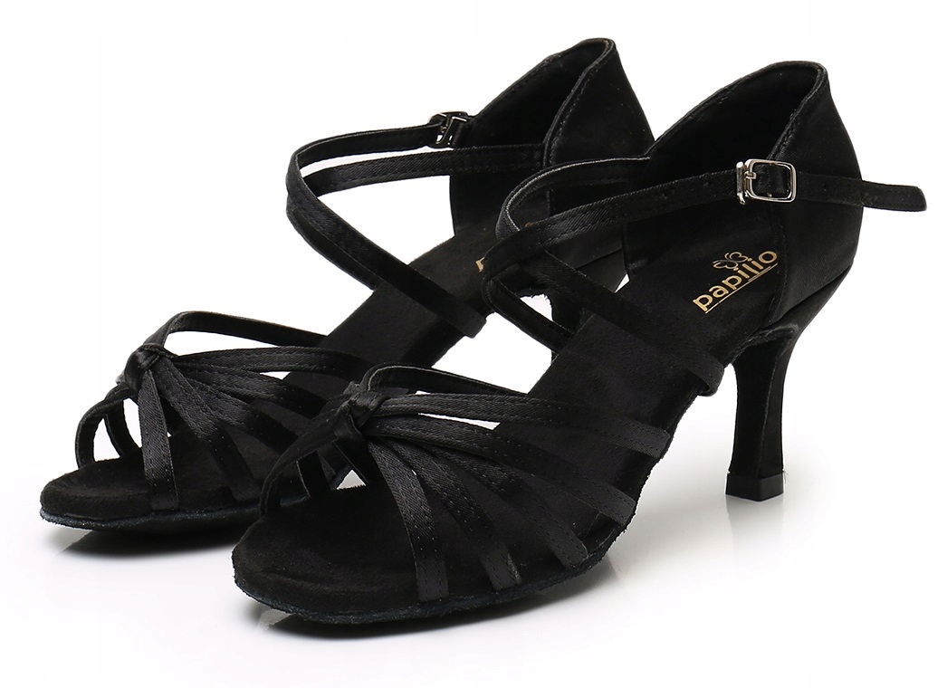 Buty Do Tańca Taneczne 7CM Czarne Ciemne