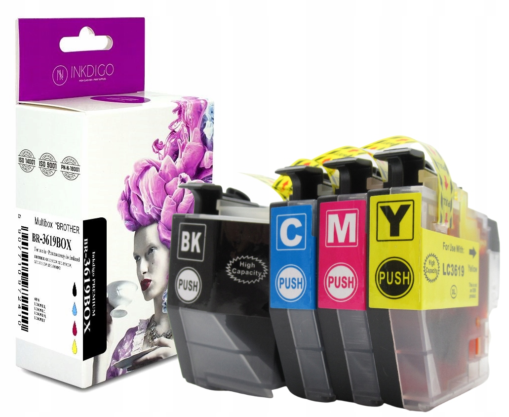 

4x Tusze Inkdigo Brother LC3619XL Cmyk MFC-J2330DW