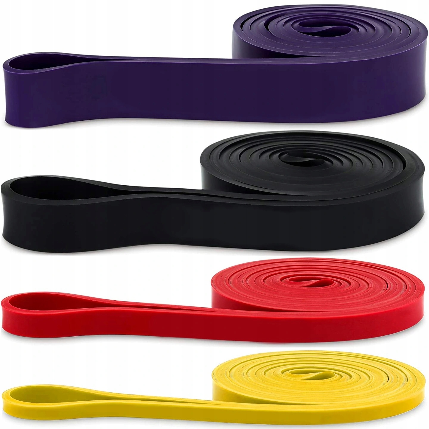 GUMY OPOROWE DŁUGIE DO ĆWICZEŃ TAŚMY ZESTAW 4 SZT