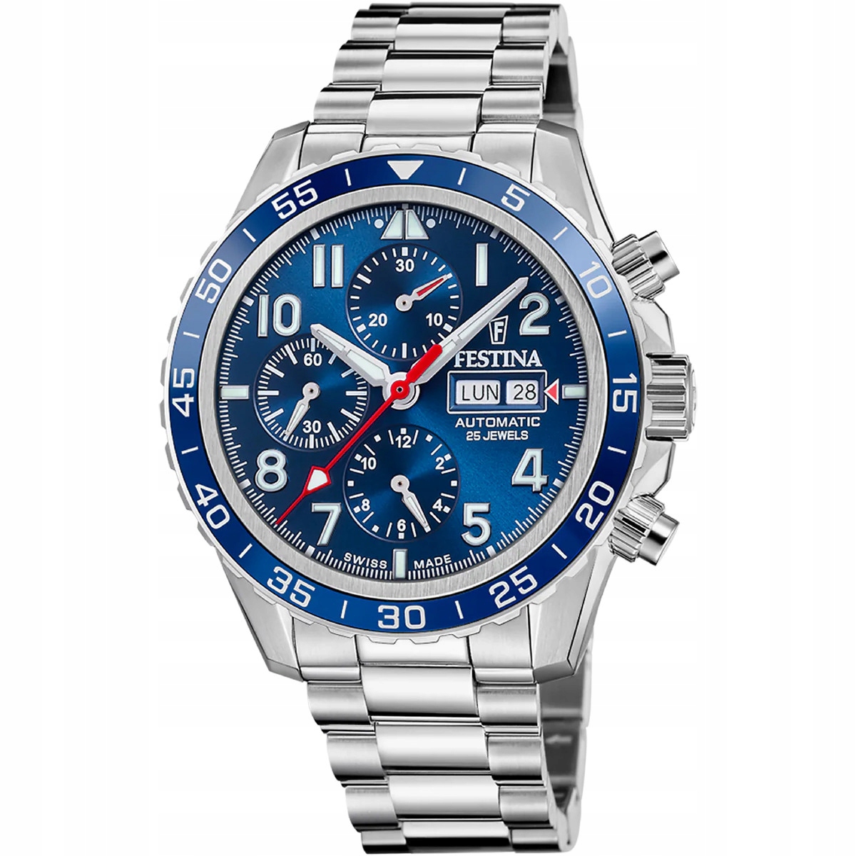 Pánské Hodinky Festina F20055-3 stříbrný náramek