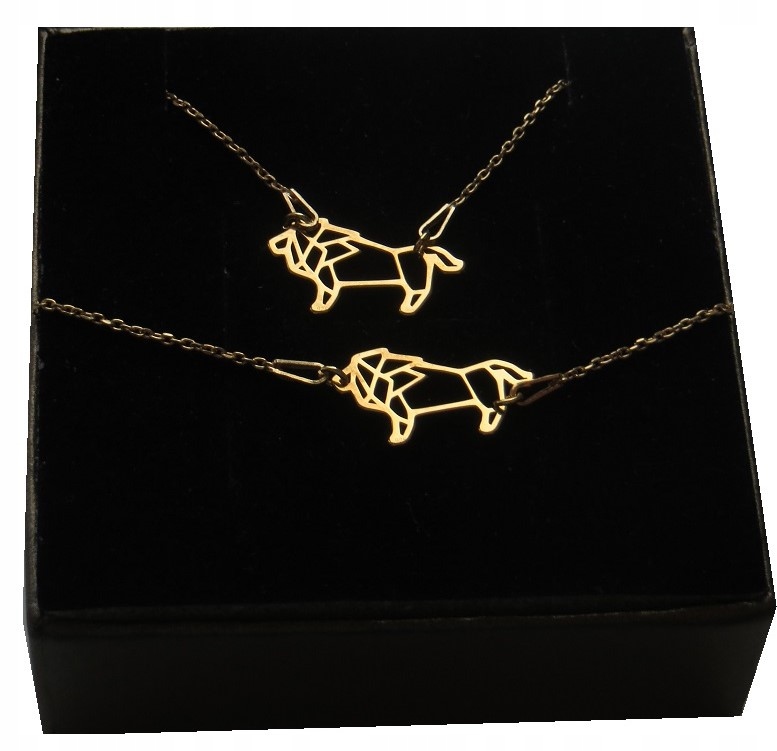 

Komplet lew Origami Celebrytka srebro 925