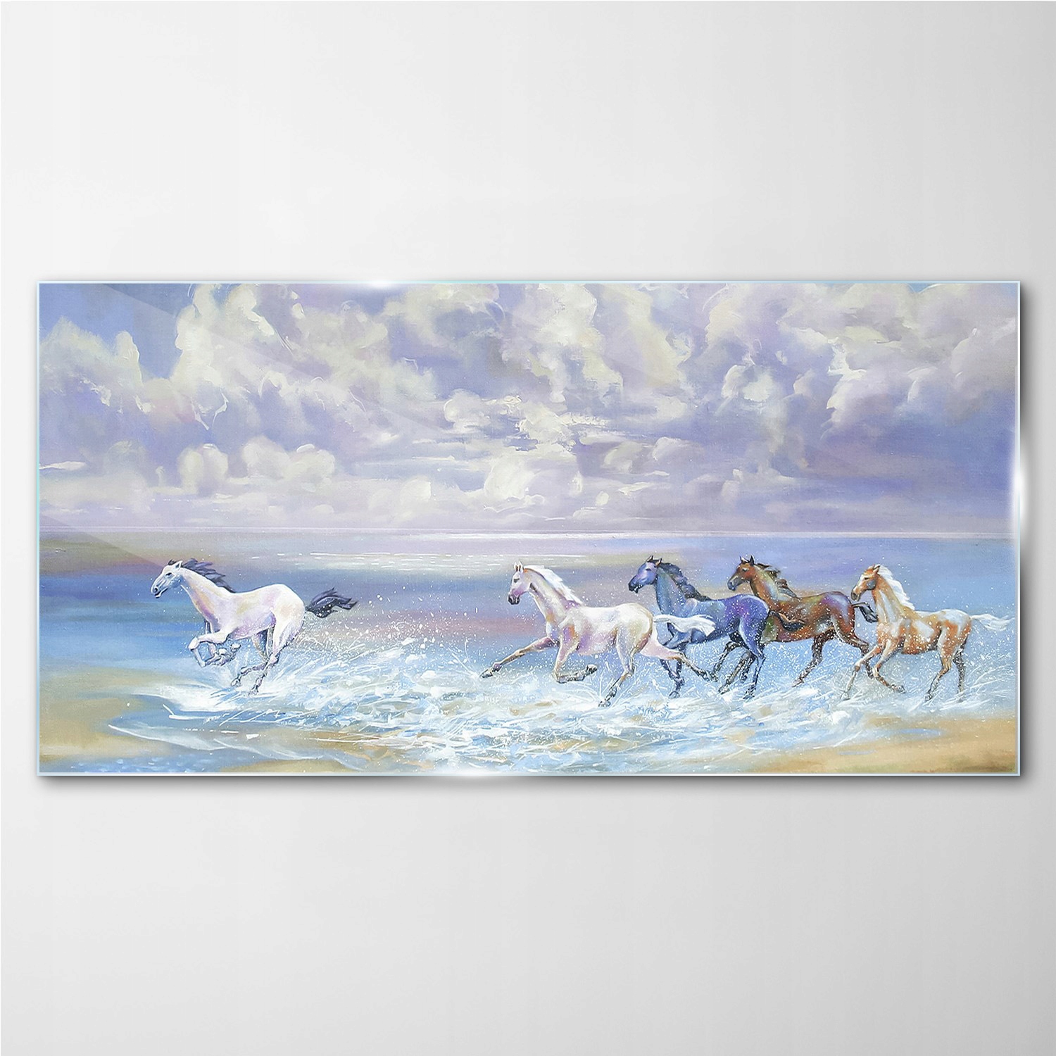 

Obraz szklany Malarstwo konie wybrzeże 140x70 cm
