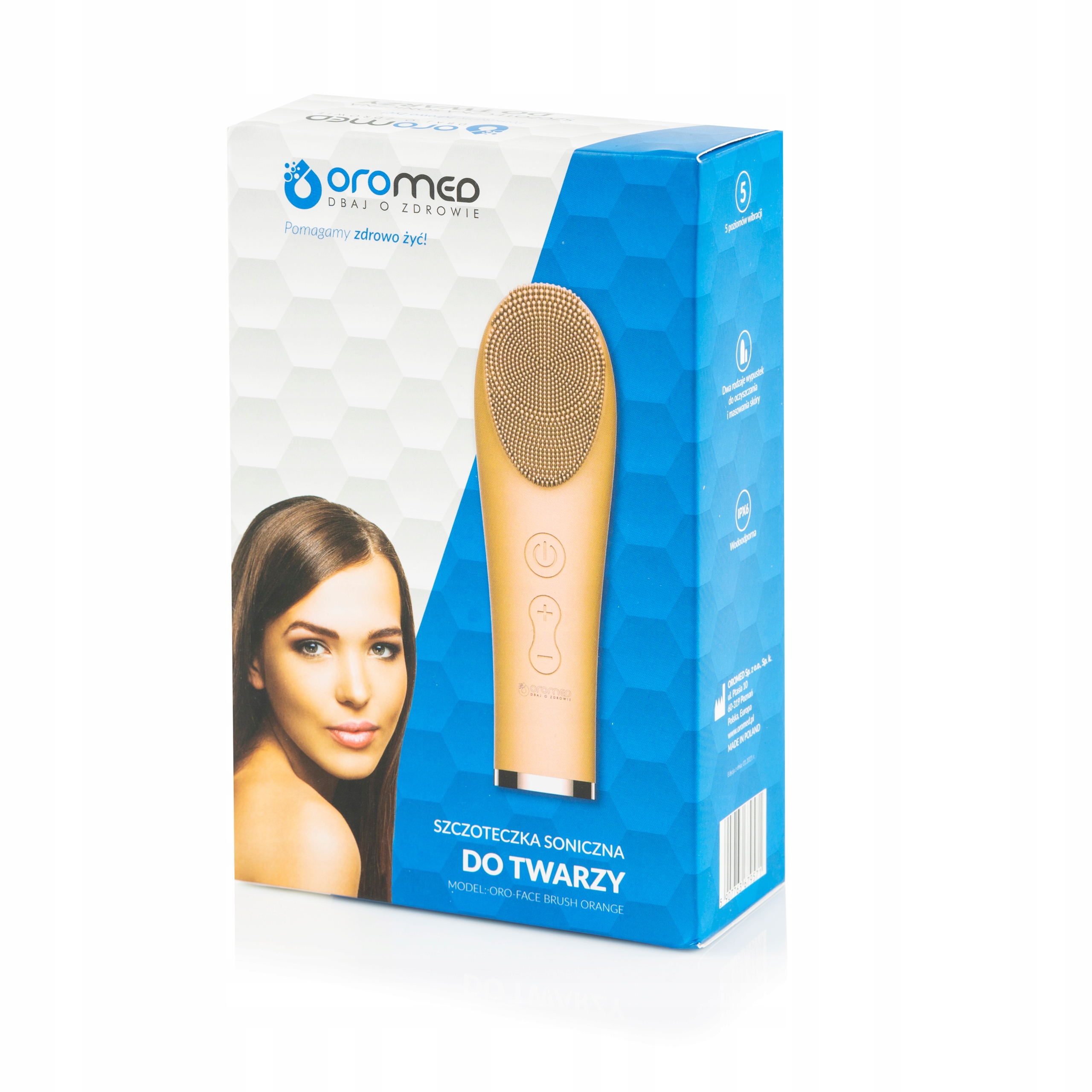PROFESJONALNA ELEKTRYCZNA SZCZOTECZKA SONICZNA DO TWARZY CZYSZCZENIE MASAŻ Wodoodporność tak