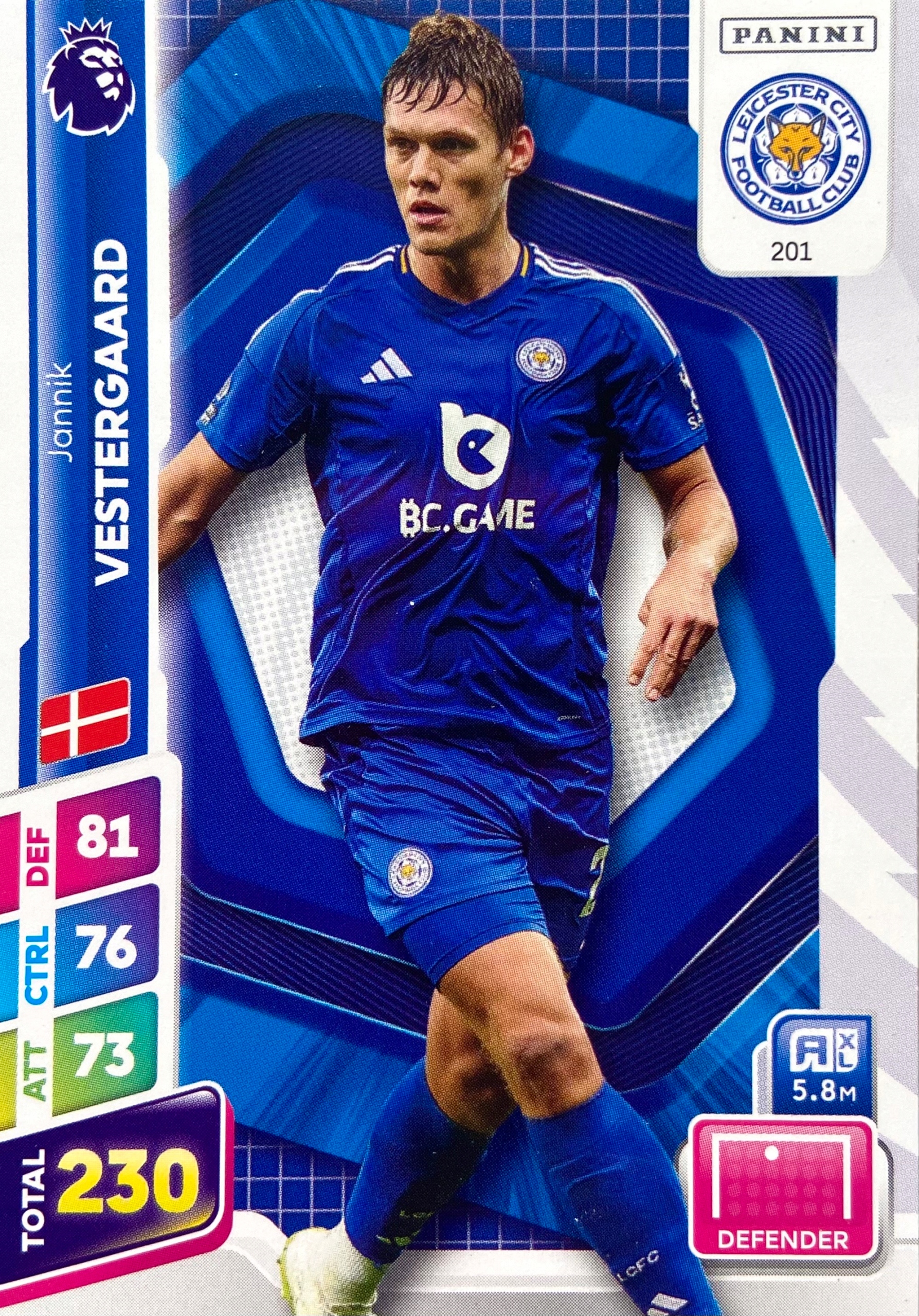 Premier League Plus 2025 Base 201 Jannik Vestergaard Leicester City
