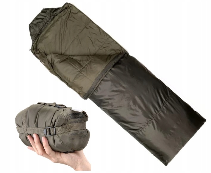 Snugpak Śpiwór Jungle Bag Letni 80cm x 220cm Olive Moskitiera Lewy