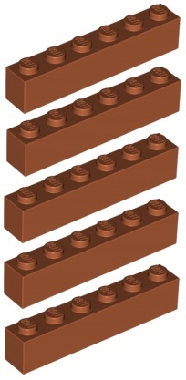 

Lego Klocek 1x6 C. Pomarańczowy (3009/6000743) x5