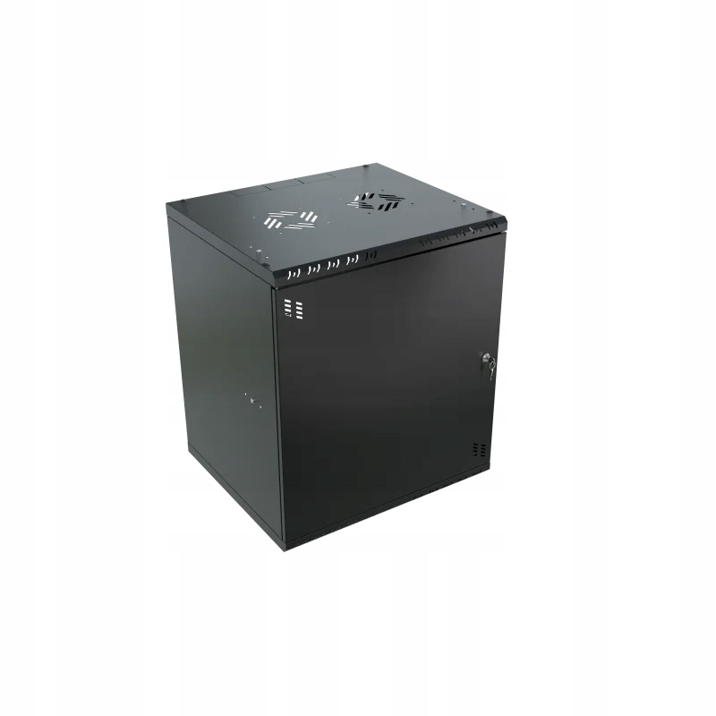 Nástěnná RACKová Skříň 19" 12U 450, kovová, černá