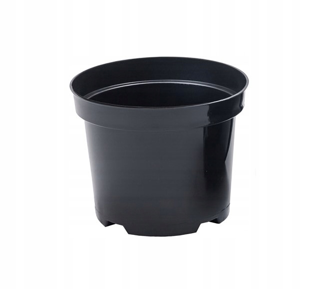 Doniczka okrągła czarna 0.5L