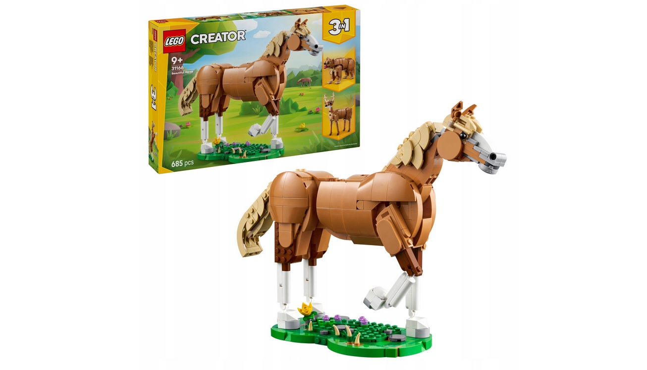 stavebnice Lego Creator 3v1 31166 Krásný Kůň sada kostek 9 let