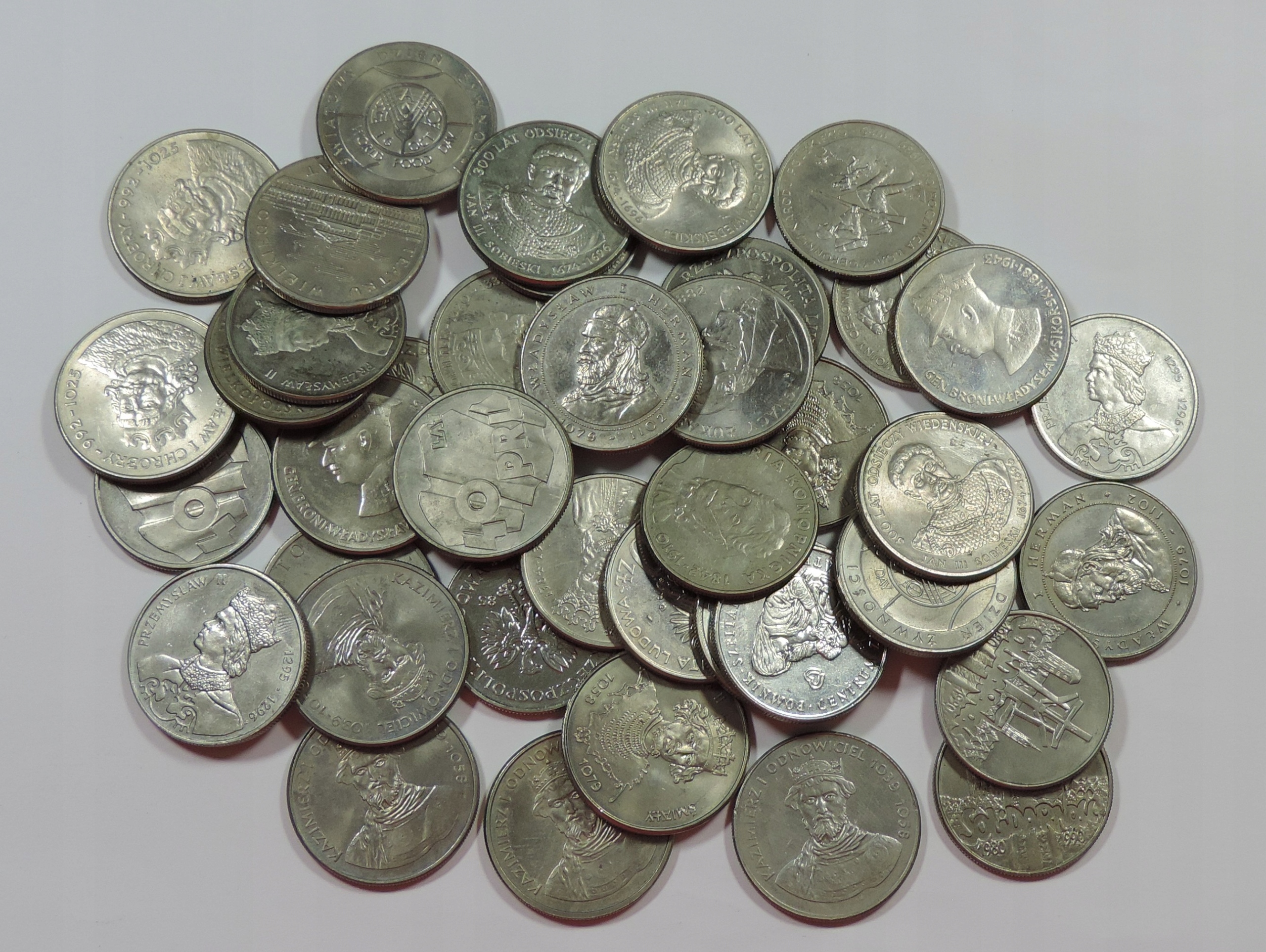 ZESTAW 40x MONETA OBIEGOWA - POLSKA PRL - OKOLICZNOŚCIOWA - MIX -YA128