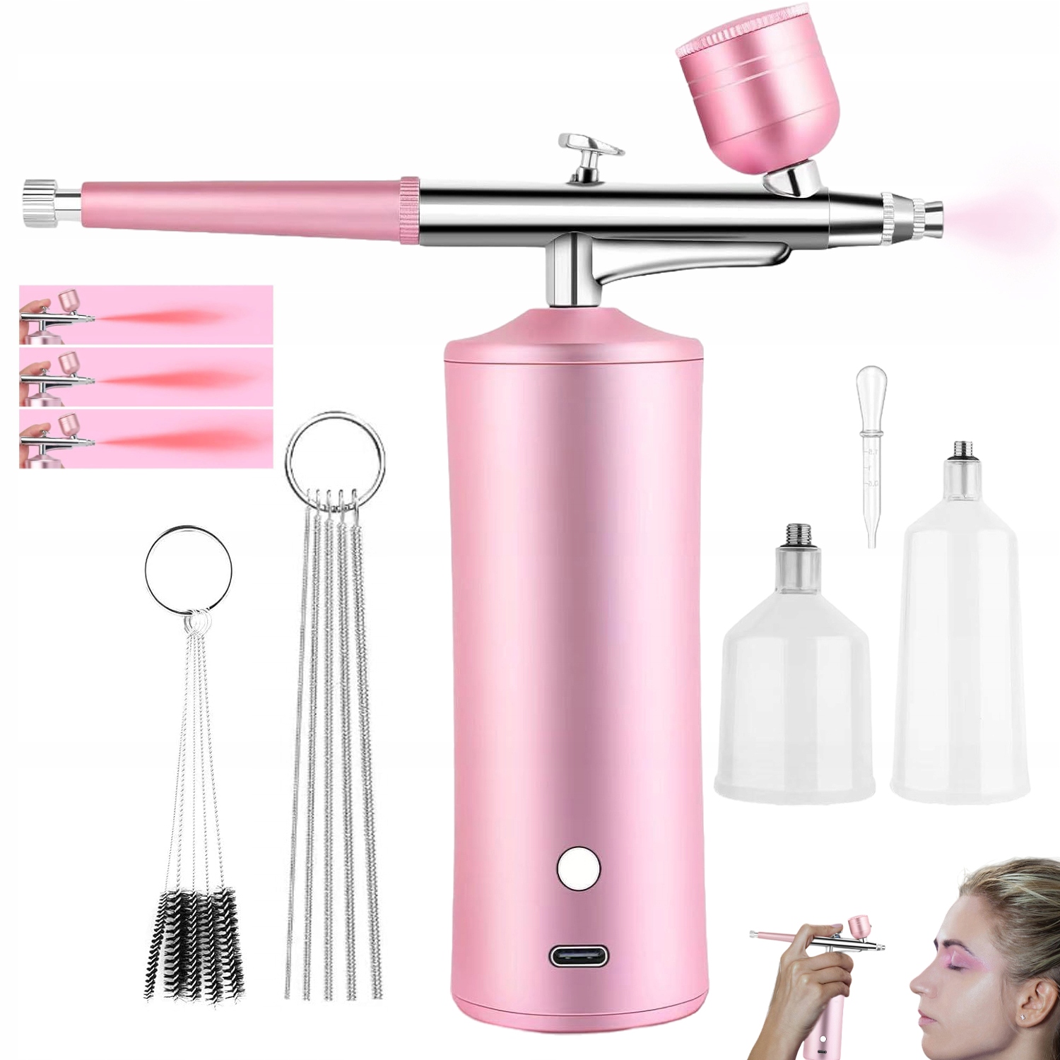 Elektrická Stříkací Pistole Aerograf Kompres 3 Druhy Tlaku