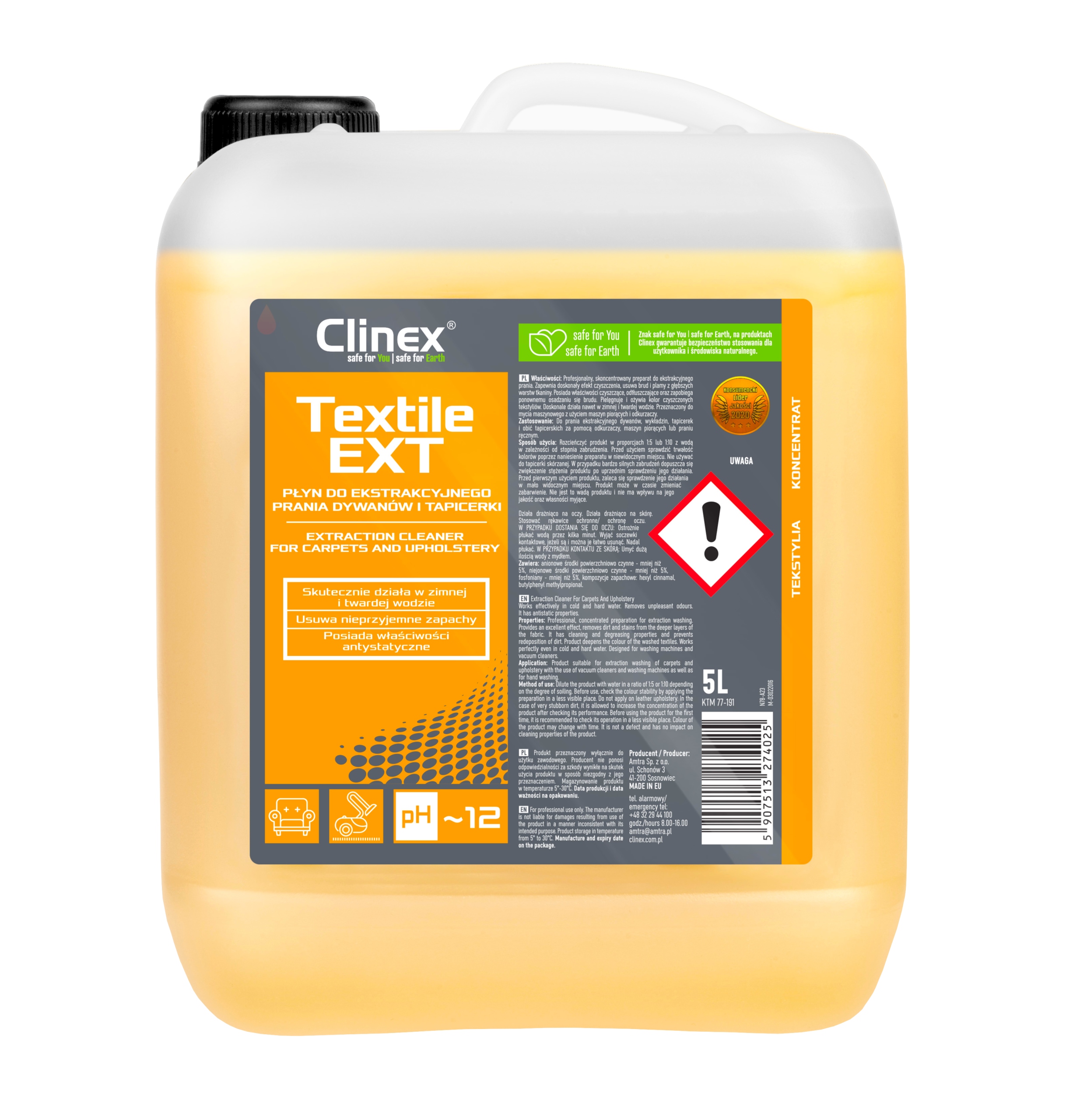 

Clinex Textile Ext do odkurzacza piorącego 5L