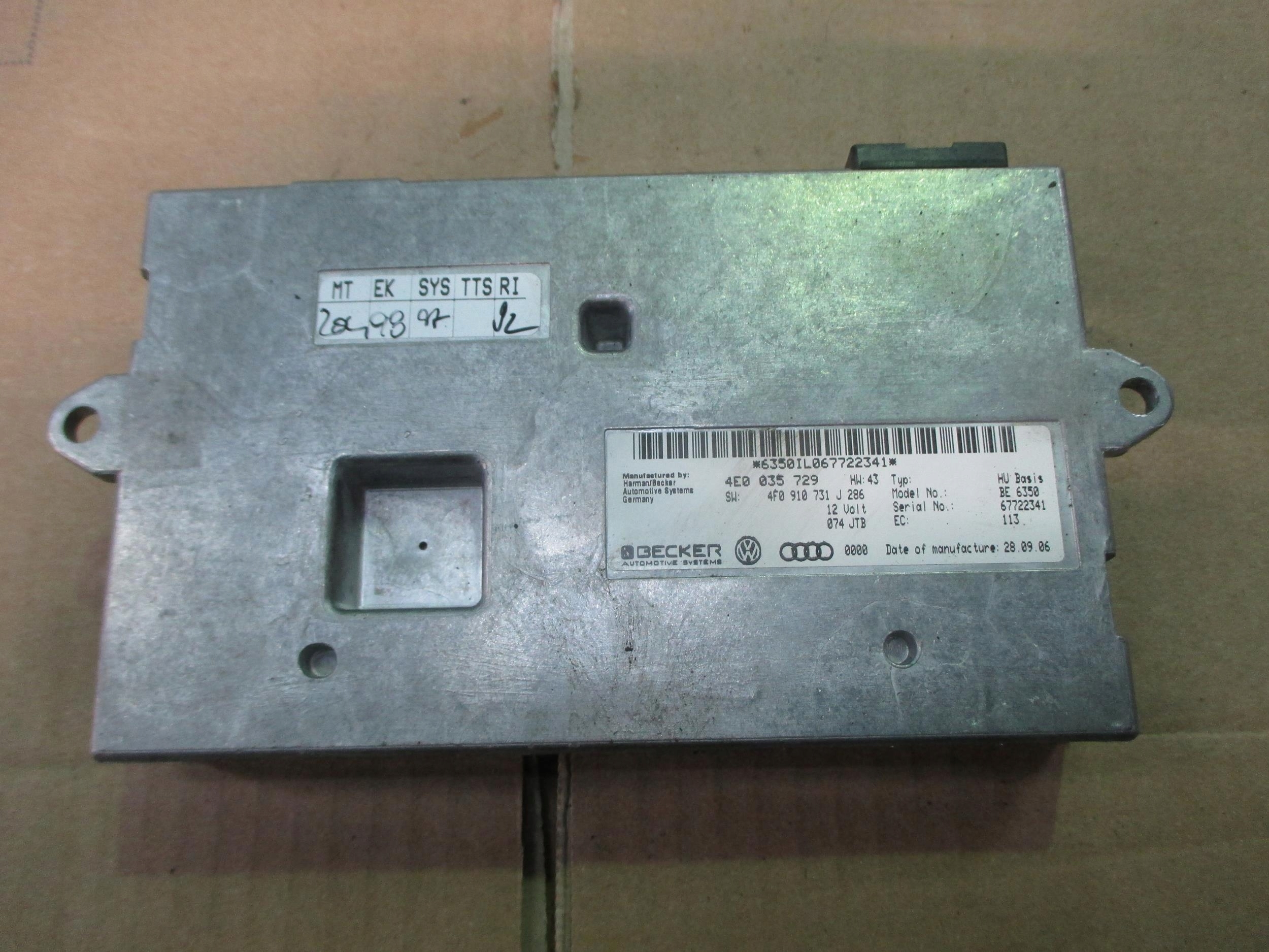 AUDI A6 C6 04-11 MODUŁ STEROWNIK MMI 4E0035729