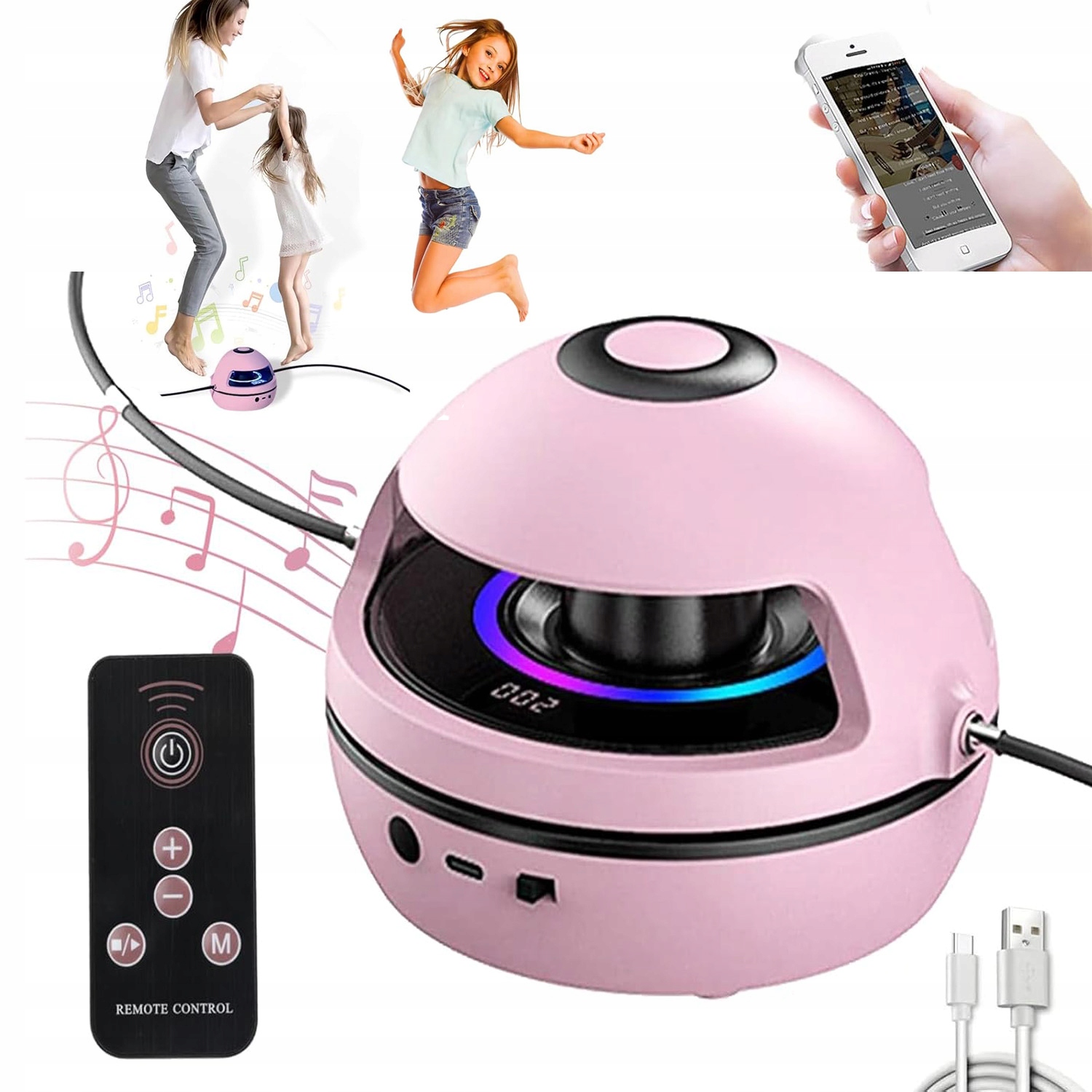 Elektroniczna Skakanka Wyświetlacz Led Licznikiem Bluetooth 1-10 Prędkości