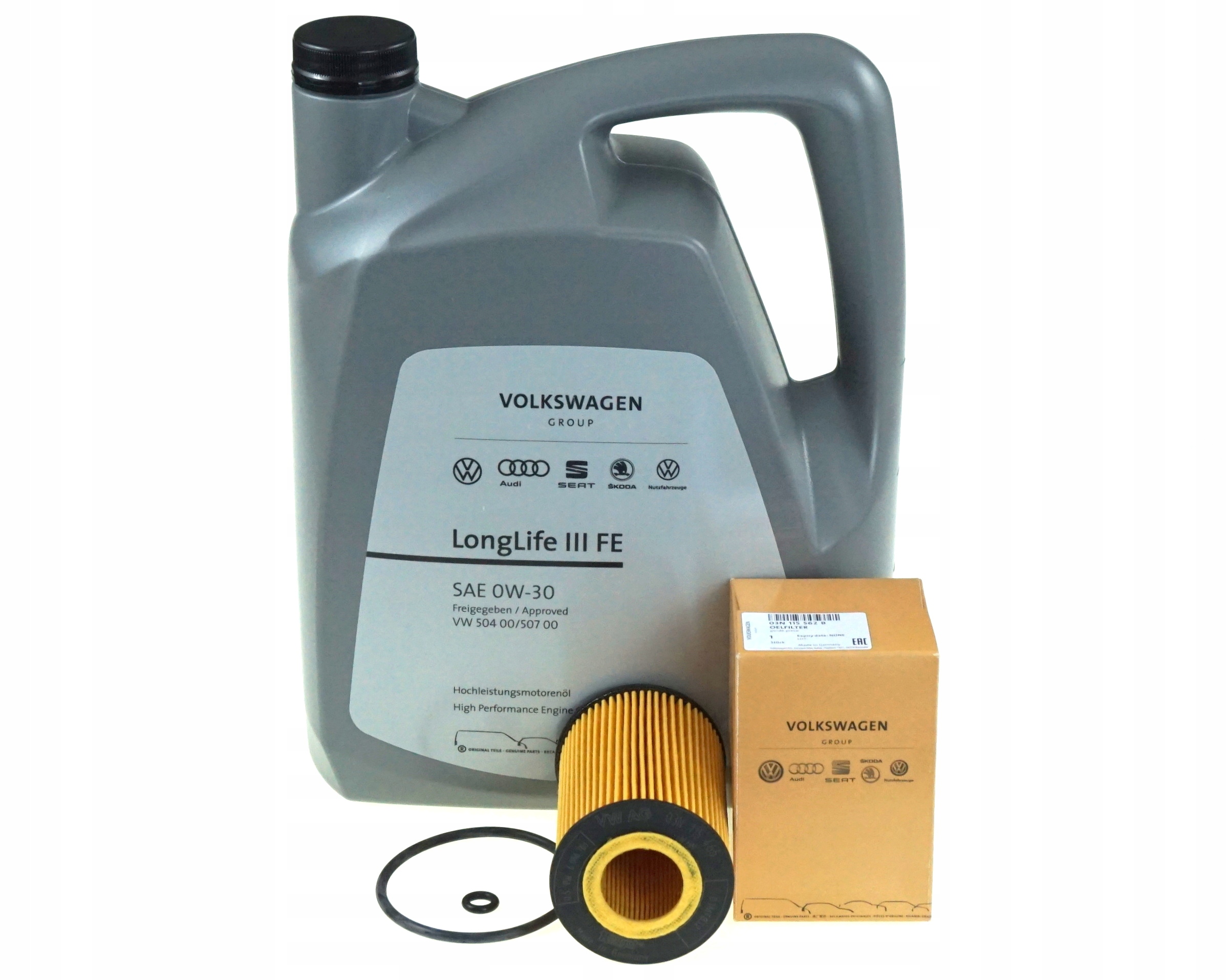 FILTR OLEJU + OLEJ VW GOLF VII PASSAT B8 TIGUAN T-ROC 1.6TDI 2.0TDI ORYG