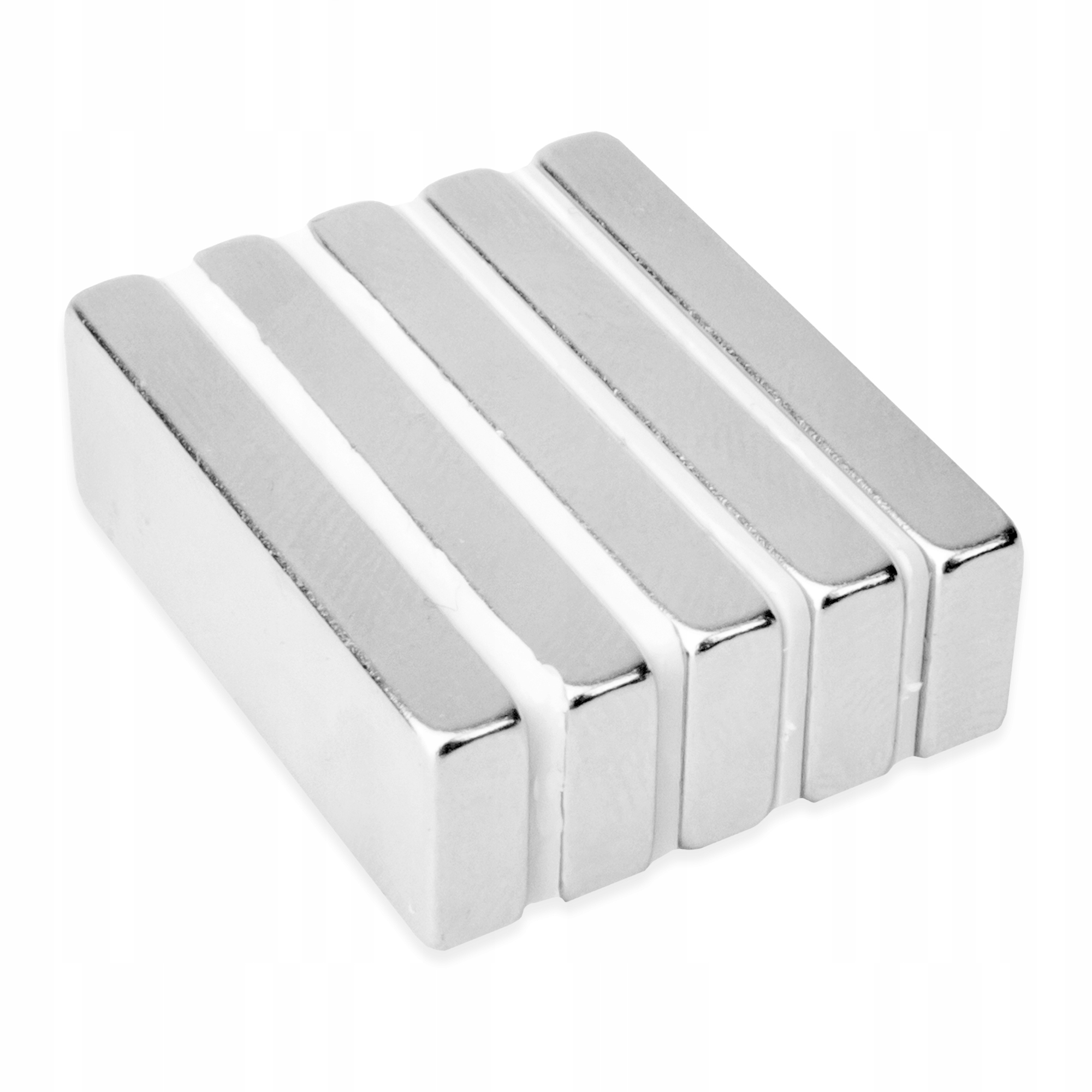 

30x10x4 N45 Mocny Magnes Neodymowy Magnesy. 5 Szt.