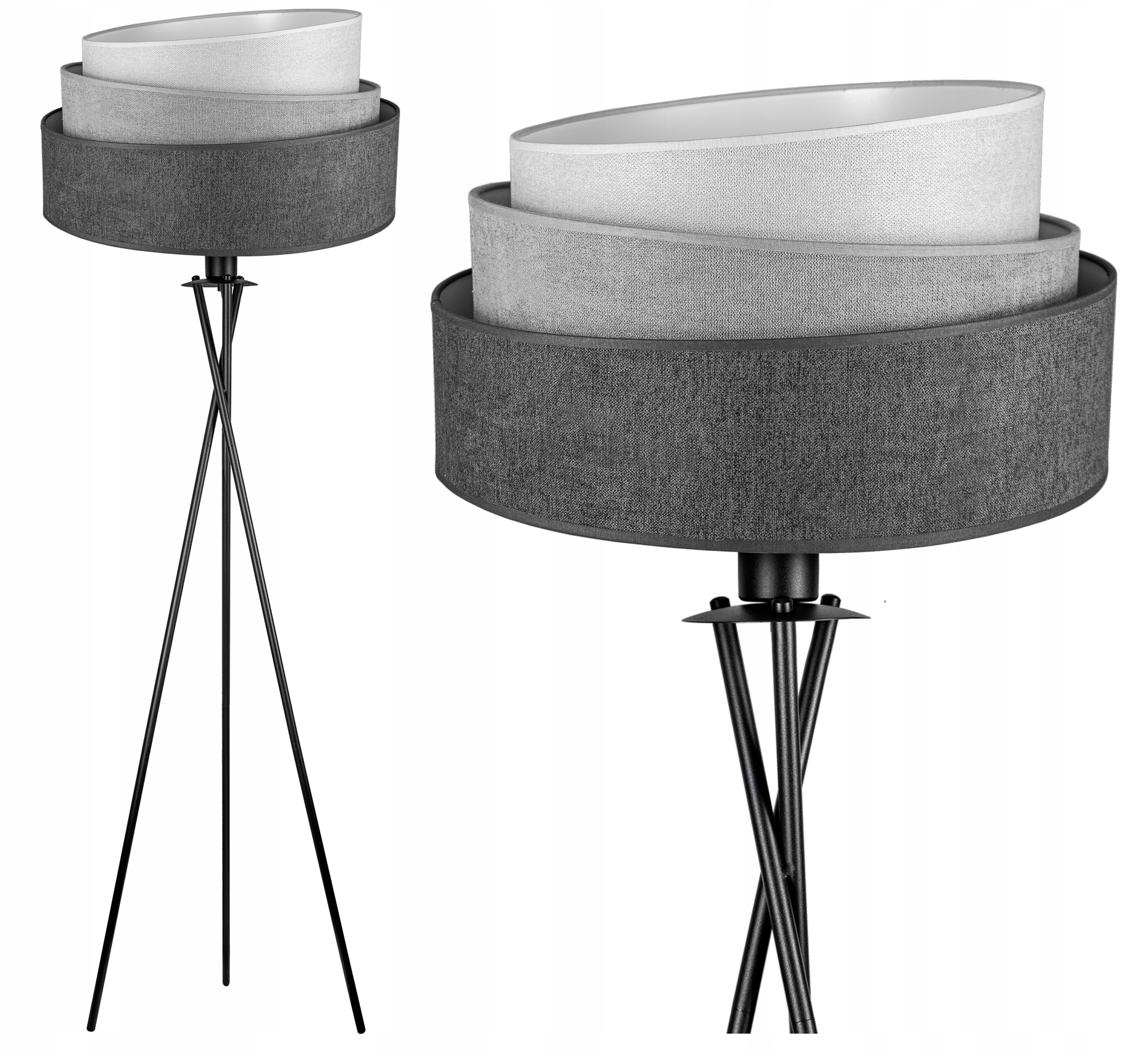 

Lampa Stojąca Podłogowa Trójnóg Abażur 45CM Led