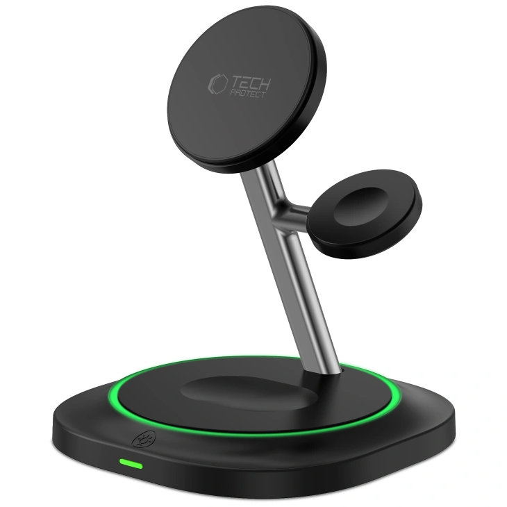 Ładowarka bezprzewodowa Qi do MagSafe, 15W, Tech-Protect z Usb-c 3w1, mocna