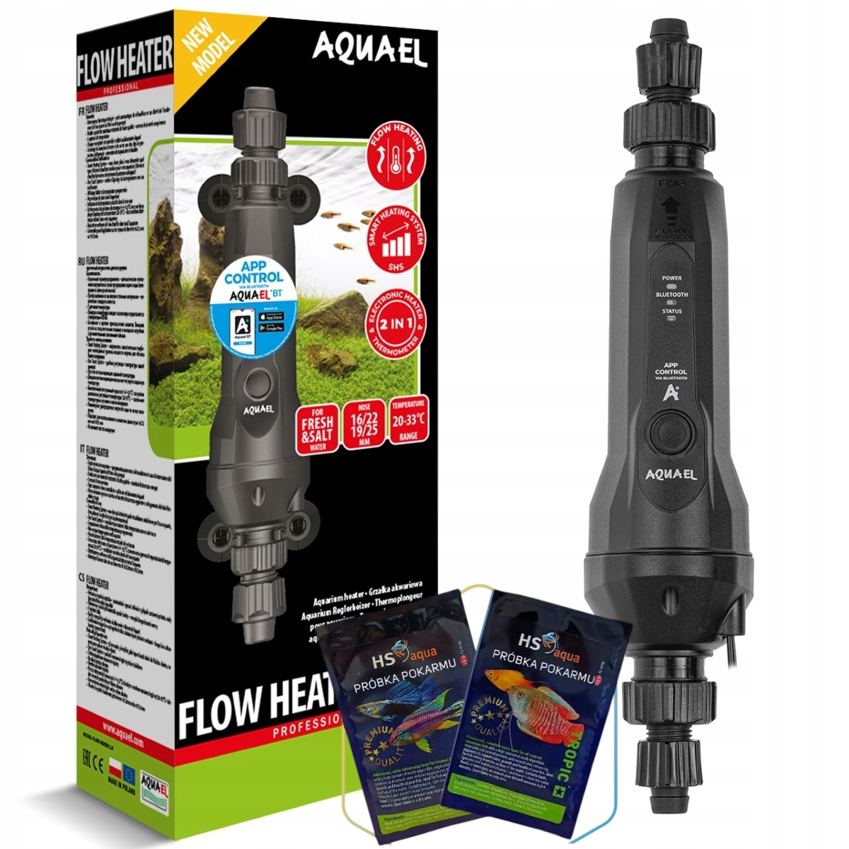 Levně Aquael Flow Heater Bt 50-500W Ohřívač akvária