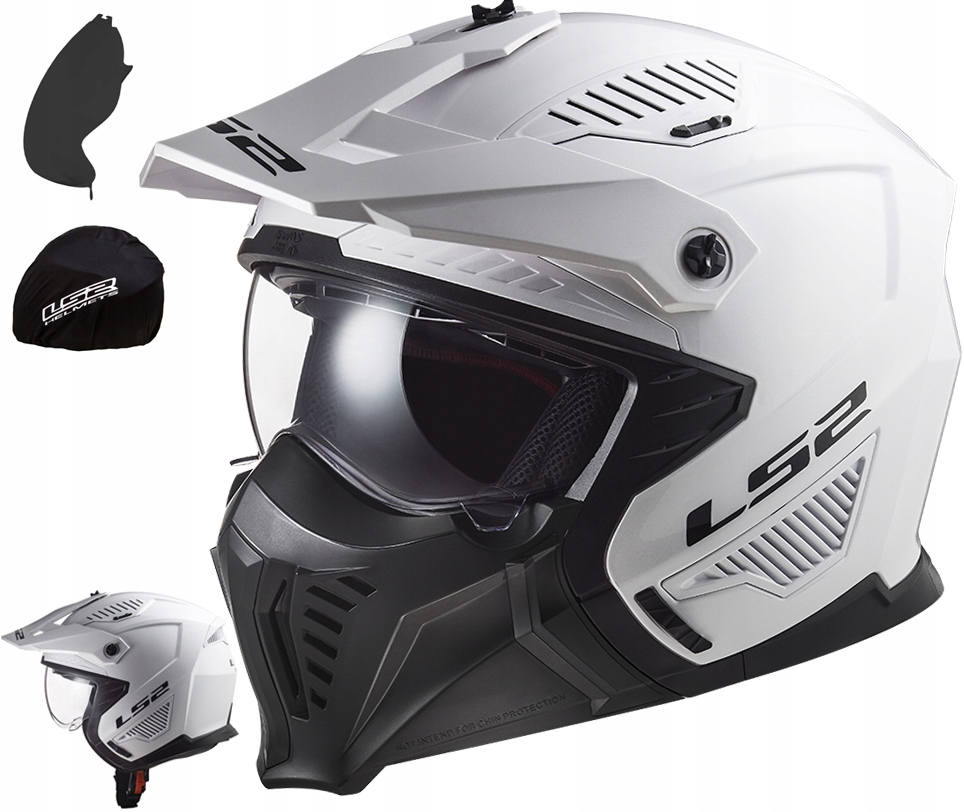 

Kask Motocyklowy Odpinana Szczęka LS2 OF606 Biał M