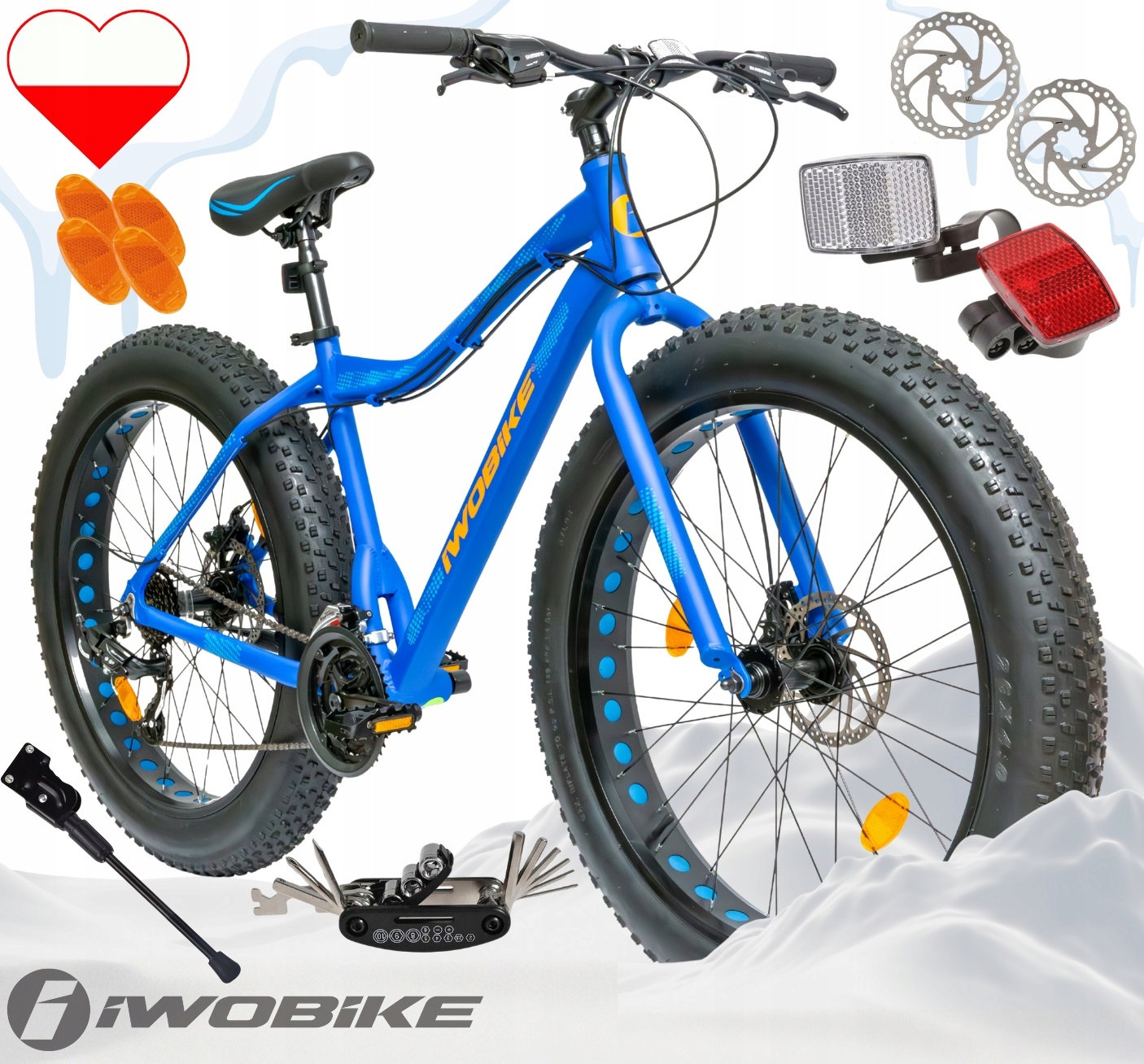 Rower Damski Męski Fatbike 26 Iwobike Shimano Aluminium Tarcze Lekki 2025