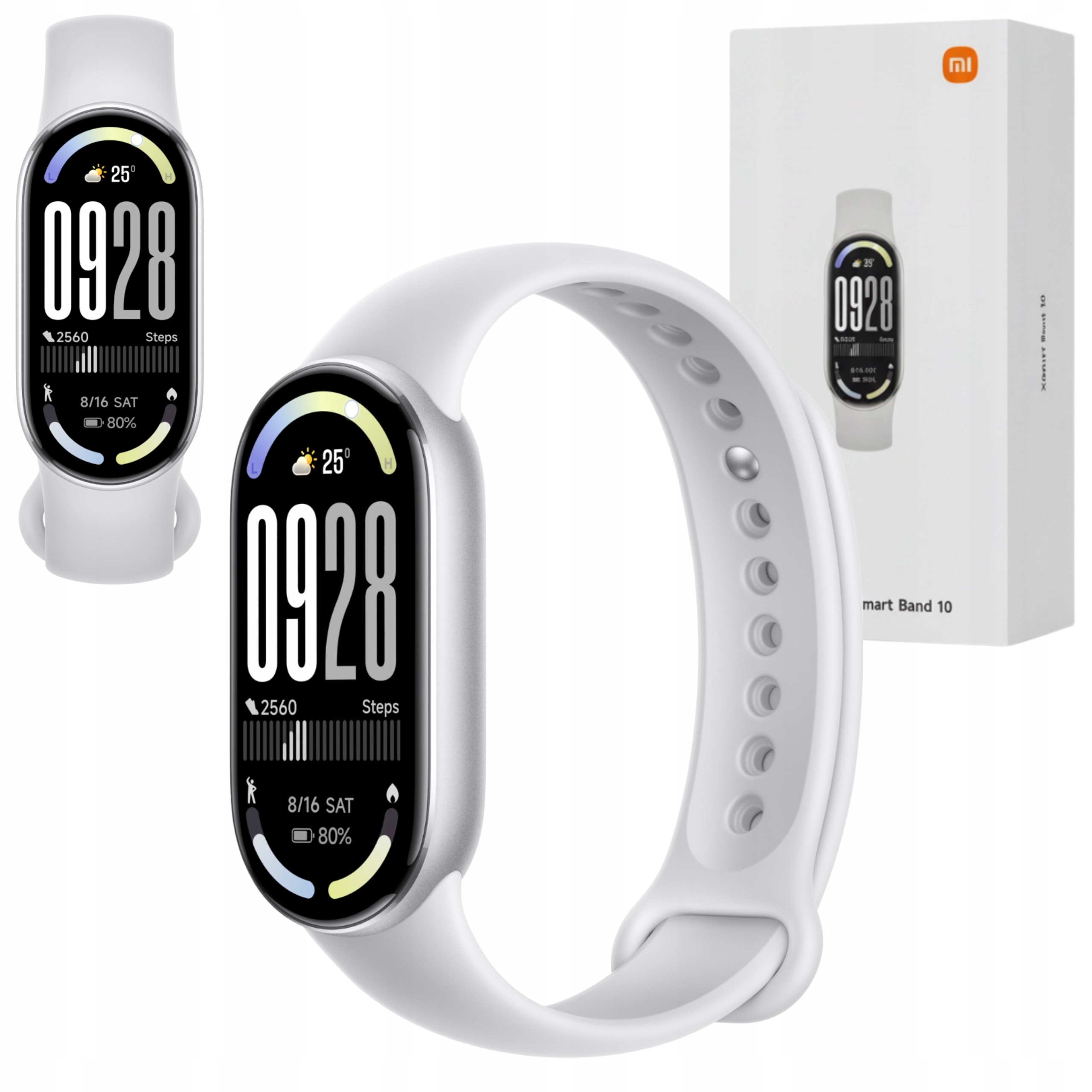 Smartband Xiaomi Smart Band 10 Srebrny Amoled Pulsometr Sportowy Krokomierz