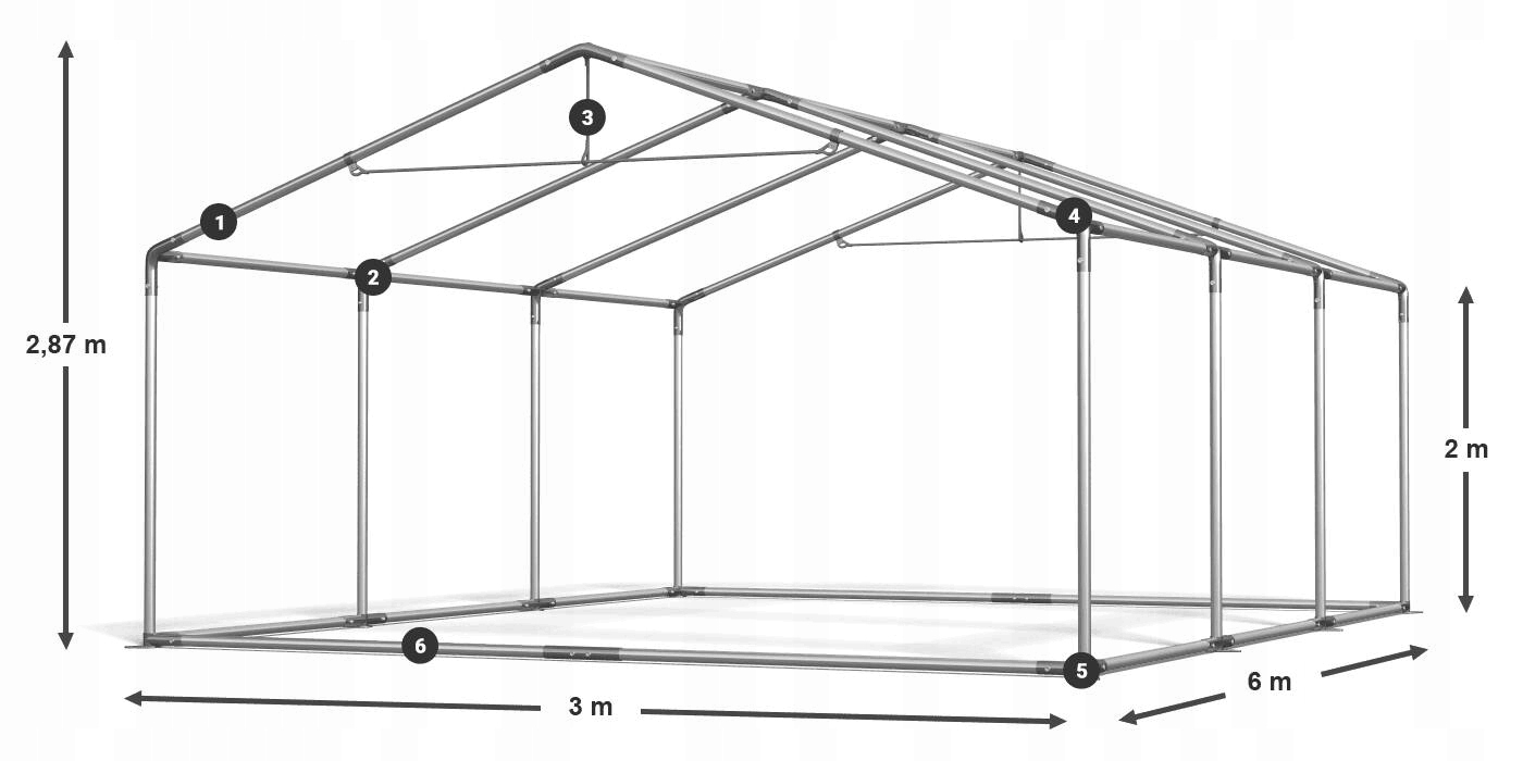 Namioty Wystawowe 3x6m Imprezowe DAS 240 SF Długość 6 m