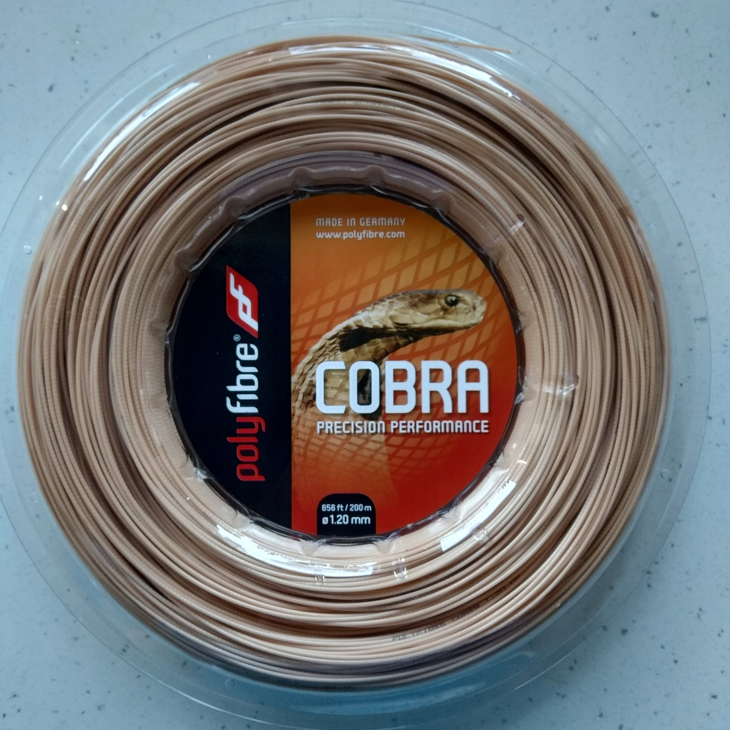 Naciąg tenisowy Polyfibre Cobra 1,20mm/12m ze szpuli