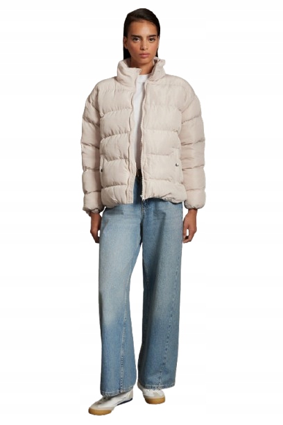 Trendyol Béžová Prošívaná Bunda Se Zipem Až K Bokům M Opa