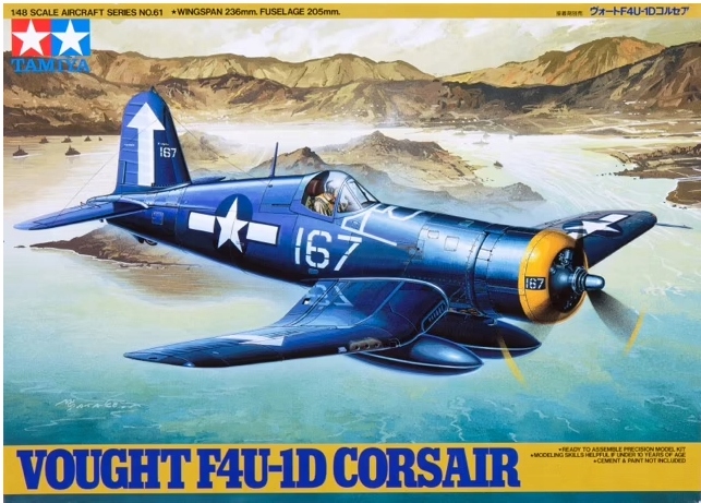 Tamiya 61061 Vought F4U-1D Corsair Aircraft Měřítko 1/48