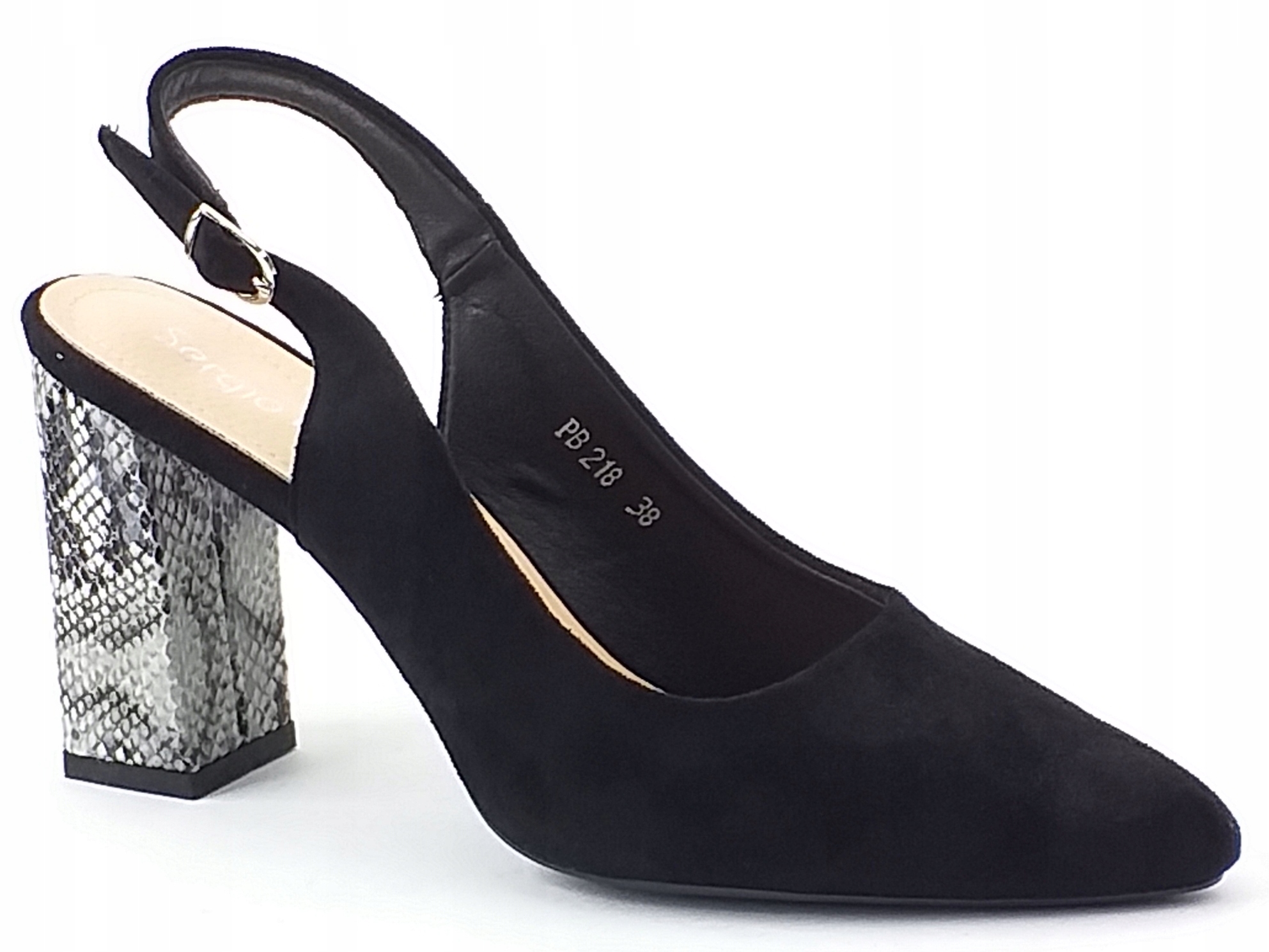 SERGIO LEONE PB218 DAMSKIE SANDAŁY NA SŁUPKU 38