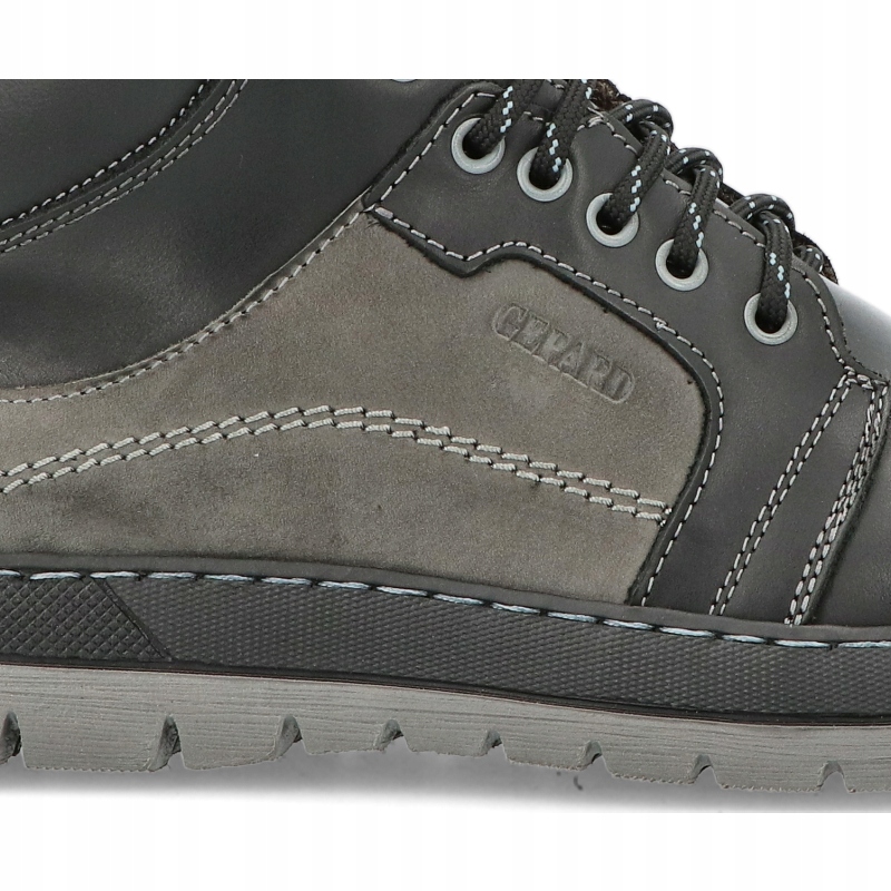 TRZEWIKI PÓŁBUTY ZIMOWE POLSKIE OCIEPLANE SKÓRA 171 CZARNE R 45 Materiał zewnętrzny skóra naturalna