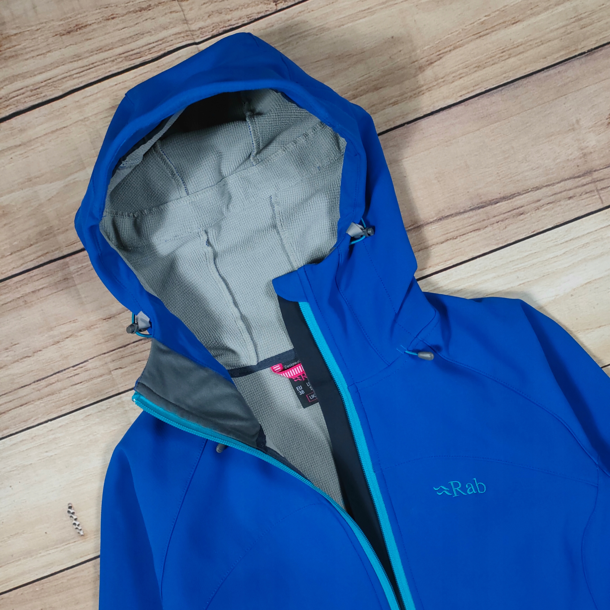 RAB Salvo Kurtka Damska Softshell Niebieska Logowana r. 38 Kolekcja Softshell