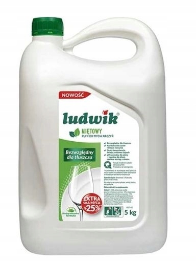 Levně 2 x Ludwik, Tekutý prostředek na mytí nádobí Máta, 5 l