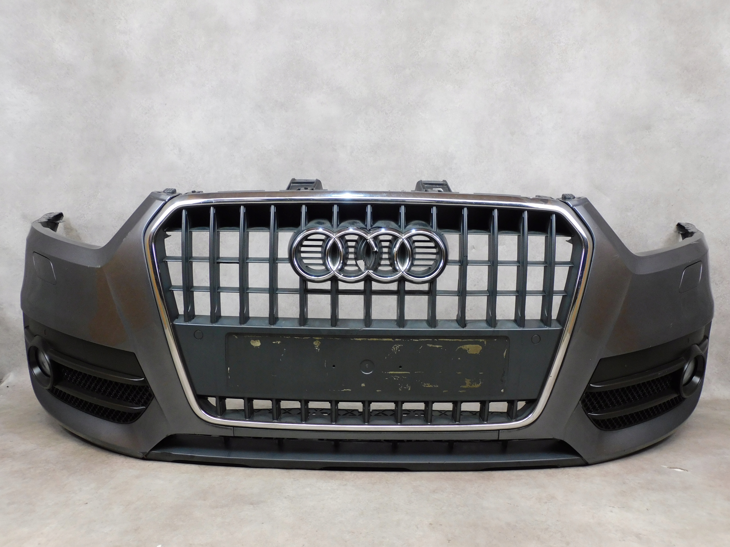 AUDI Q3 8U ZDERZAK PRZÓD PRZEDNI KOMPLETNY PDC SPRYSK SZARY