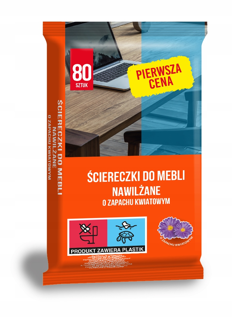 

Ściereczki Nawilżane do Mebli 80szt Kwiatowe Anna