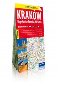 Kraków 4 plany w 1 plan Krakowa 1:22 000