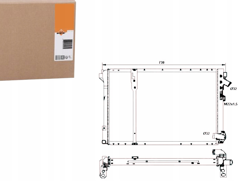 NRF CHŁODNICA RENAULT LAGUNA 2,2DT NRF