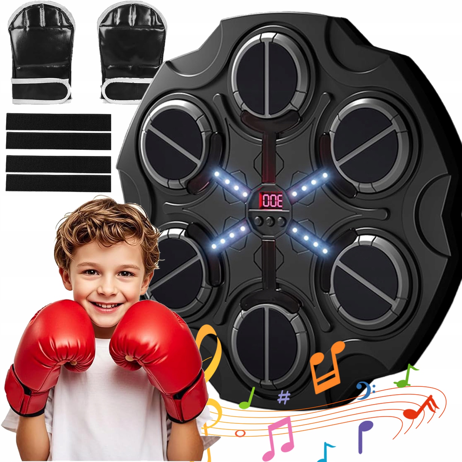 Bluetooth Hudební Led Boxovací Stroj Mistr Dětí Boxerského Boxu Rukavice